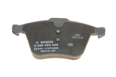 Передние тормозные колодки bosch 0986494245