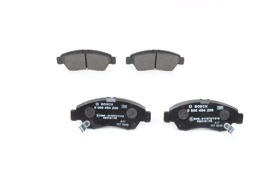 Передні тормозні (гальмівні) колодки Bosch 0 986 494 299 (фото 1)