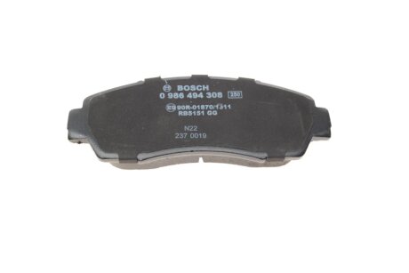 Передние тормозные колодки bosch 0986494308