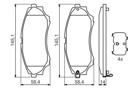 Передние тормозные колодки bosch 0986494323