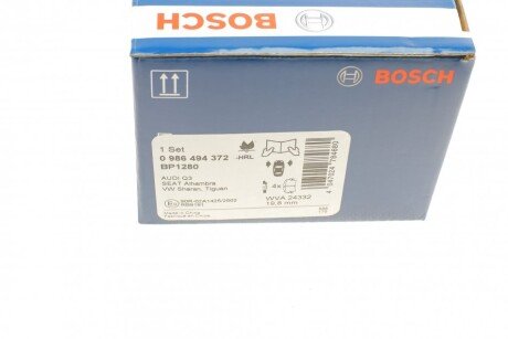 Передние тормозные колодки bosch 0 986 494 372