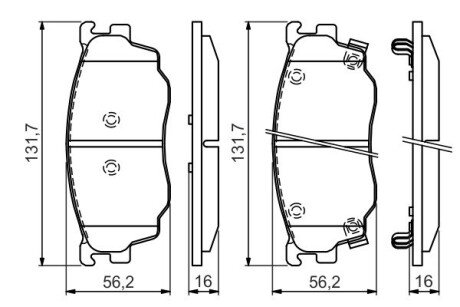 Передние тормозные колодки bosch 0986494394