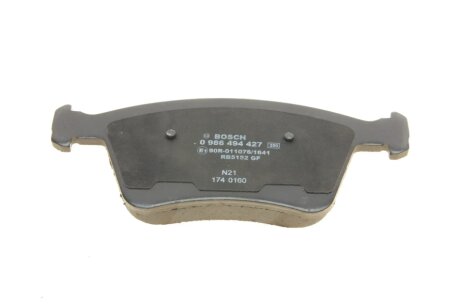 Передние тормозные колодки bosch 0986494427