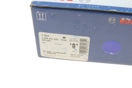 Передние тормозные колодки bosch 0986494429
