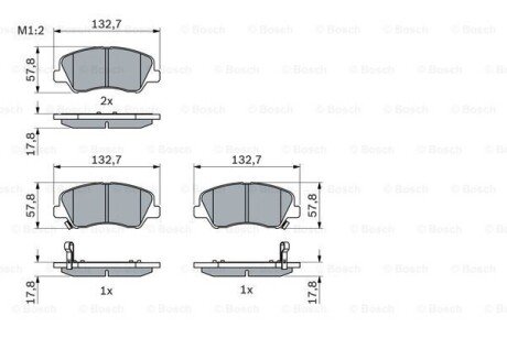 Передние тормозные колодки bosch 0 986 494 563