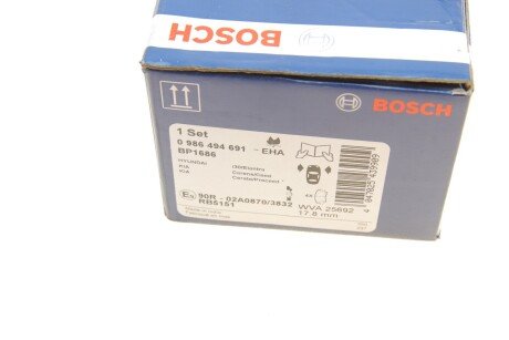 Передние тормозные колодки bosch 0986494691