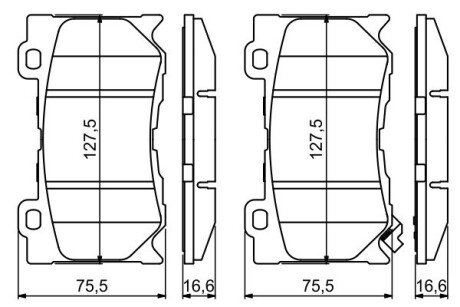 Передні тормозні (гальмівні) колодки bosch 0986494707