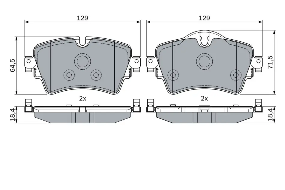 Передние тормозные колодки bosch 0986494809
