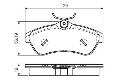 Передние тормозные колодки bosch 0986495064