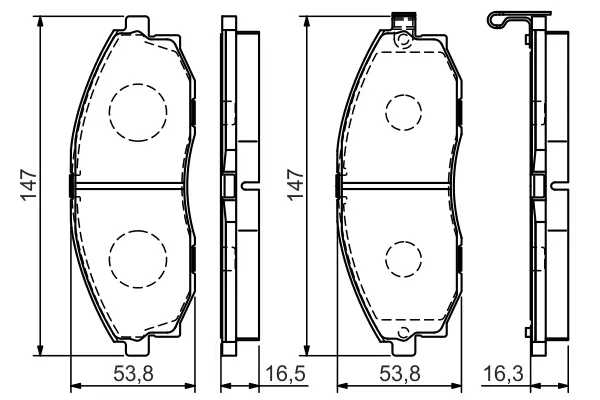 Передние тормозные колодки bosch 0986495065