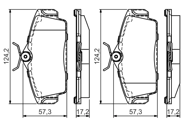 Передние тормозные колодки bosch 0986495070