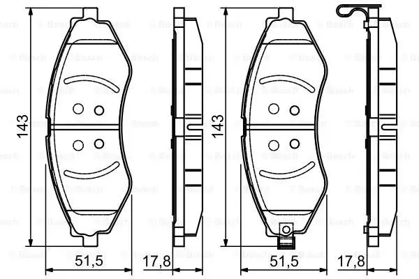 Передние тормозные колодки bosch 0 986 495 116