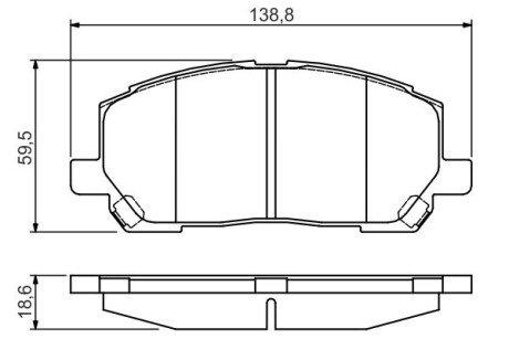 Передні тормозні (гальмівні) колодки bosch 0986495126