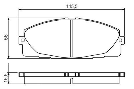 Передні тормозні (гальмівні) колодки bosch 0986495152