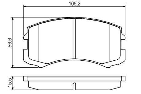 Передние тормозные колодки bosch 0986495158