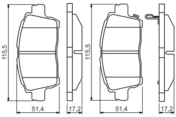 Передні тормозні (гальмівні) колодки Bosch 0986495242 (фото 1)
