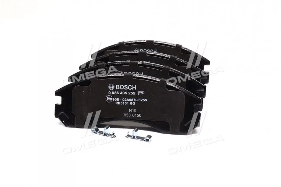 Передні тормозні (гальмівні) колодки Bosch 0 986 495 252 (фото 1)