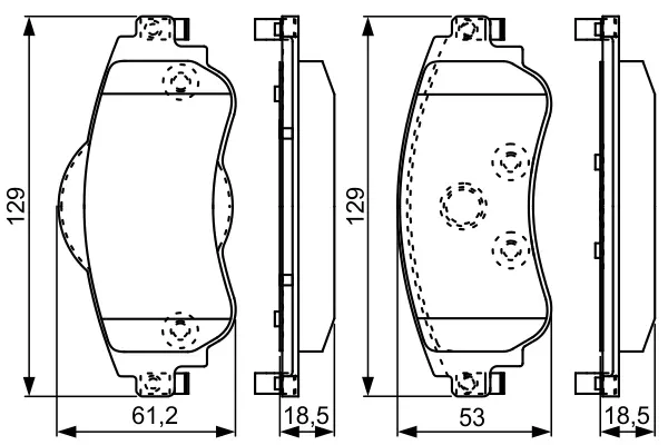 Передние тормозные колодки bosch 0986495304