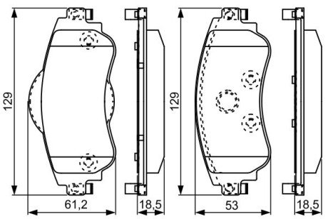 Передние тормозные колодки bosch 0986495304