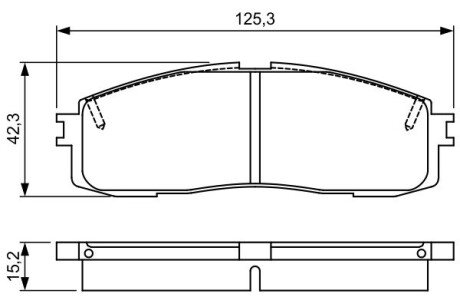 Передні тормозні (гальмівні) колодки bosch 0986495330