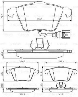 Передние тормозные колодки bosch 0986495356