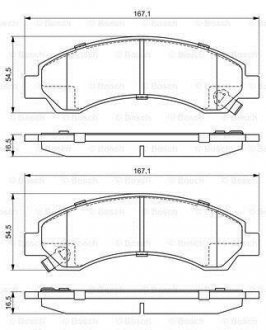 Передні тормозні (гальмівні) колодки bosch 0986495391