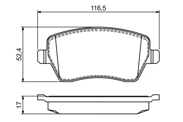 Передні тормозні (гальмівні) колодки Bosch 0986495452 (фото 1)