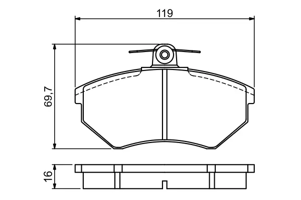 Передні тормозні (гальмівні) колодки Bosch 0986495457 (фото 1)