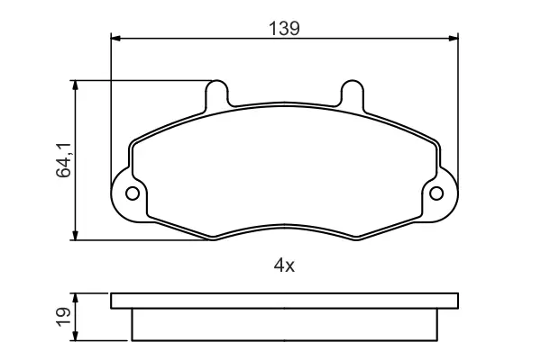 Передні тормозні (гальмівні) колодки Bosch 0986495484 (фото 1)