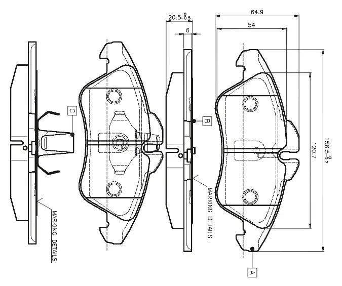 Передние тормозные колодки bosch 0 986 TB2 030