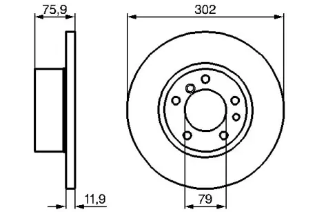Передний тормозной диск bosch 0986478319
