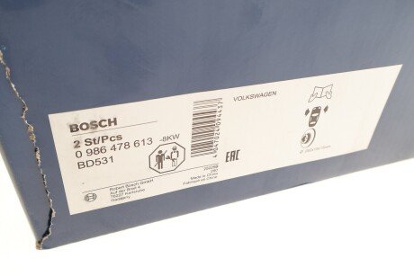 Передний тормозной диск bosch 0986478613