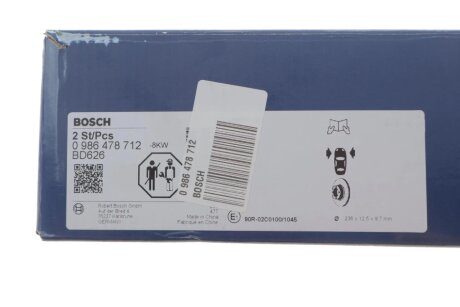 Передний тормозной диск bosch 0986478712