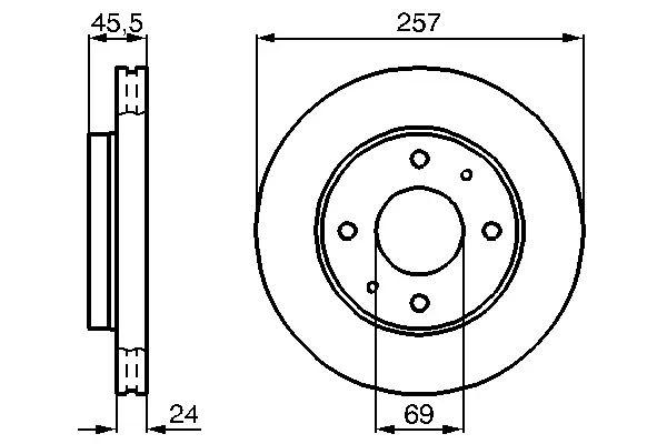 Передний тормозной диск bosch 0986478774