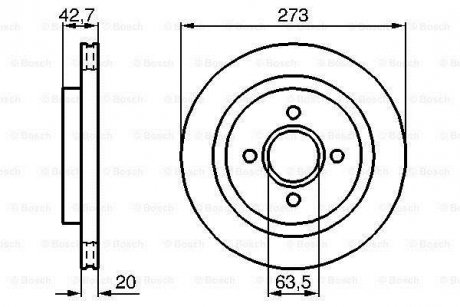 Передний тормозной диск bosch 0986478816