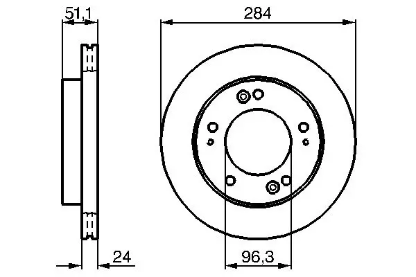 Передний тормозной диск bosch 0986479020