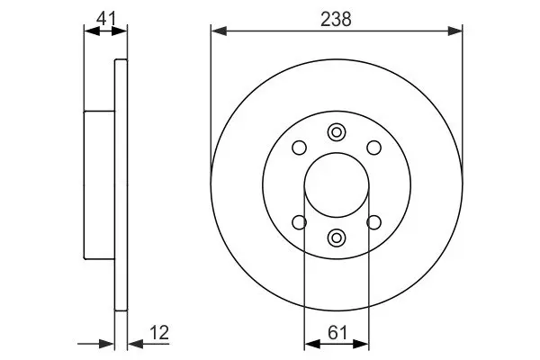 Передний тормозной диск bosch 0986479831