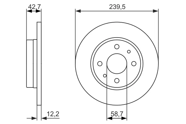 Передний тормозной диск bosch 0986479905