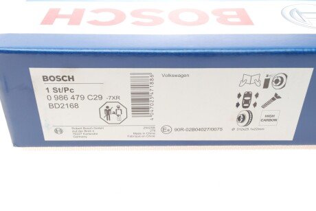 Передний тормозной диск bosch 0986479C29