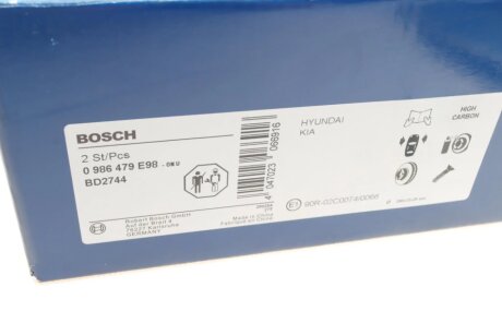 Передний тормозной диск bosch 0986479E98
