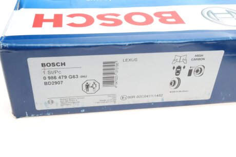 Передний тормозной диск bosch 0986479G63