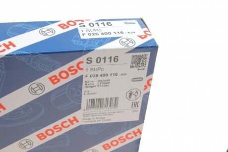 Повітряний фільтр bosch F 026 400 116