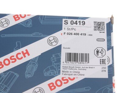 Повітряний фільтр bosch F026400419