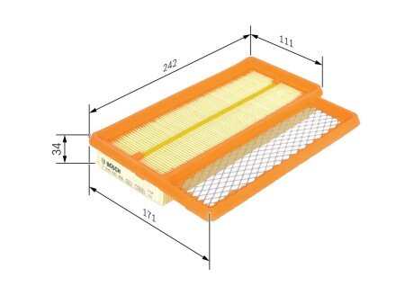 Повітряний фільтр bosch F026400466