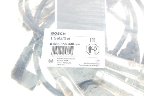 Високовольтні провода для свічок запалювання bosch 0986356338