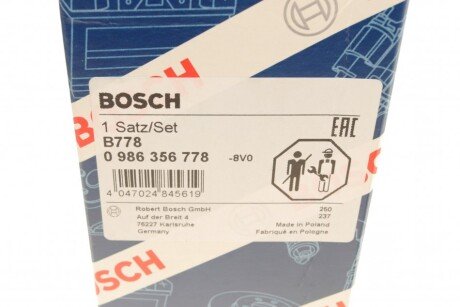 Высоковольтные провода для свечей зажигания bosch 0 986 356 778