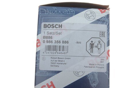 Високовольтні провода для свічок запалювання bosch 0 986 356 886