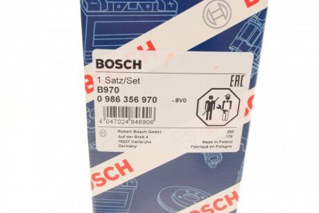 Високовольтні провода для свічок запалювання bosch 0986356970