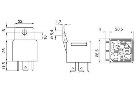 Реле (не більш 60Вт і більш 2А) bosch 0332209159