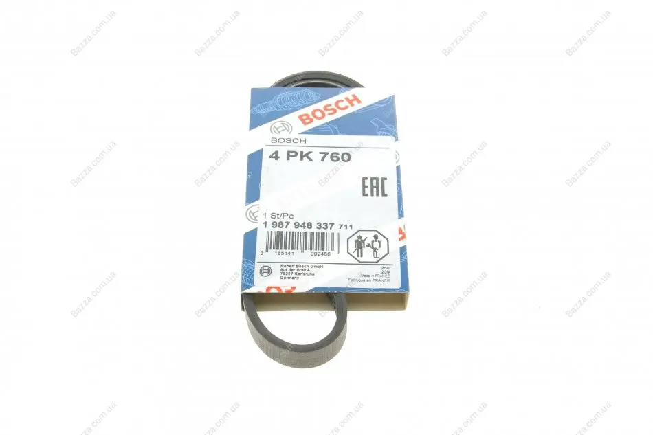 Ремень п-клиновой 4pk760 (пр-во) bosch 1 987 948 337